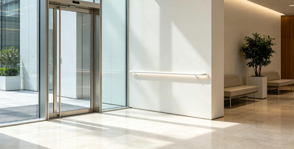 Office Corridor Safety Handrails Durable & Anti-collision, Ideal for Commercial Building Renovation