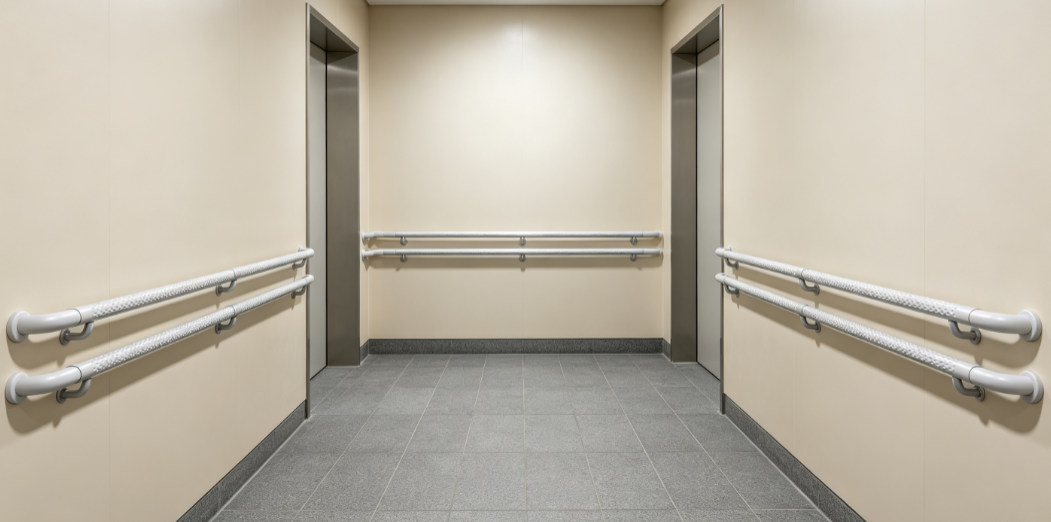 Office Corridor Safety Handrails Durable & Anti-collision, Ideal for Commercial Building Renovation