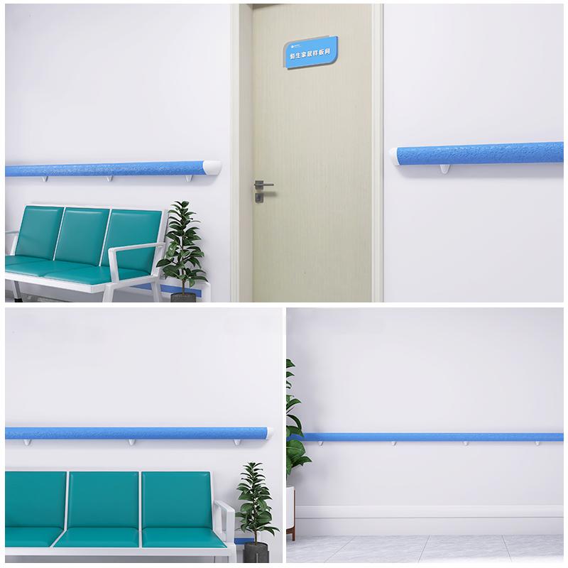 Width 89Mm Afety Hospital Crashworthy Handrail Medical Pvc Hospital Handrail